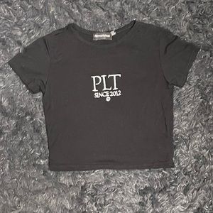 3 for $30 black plt crop top